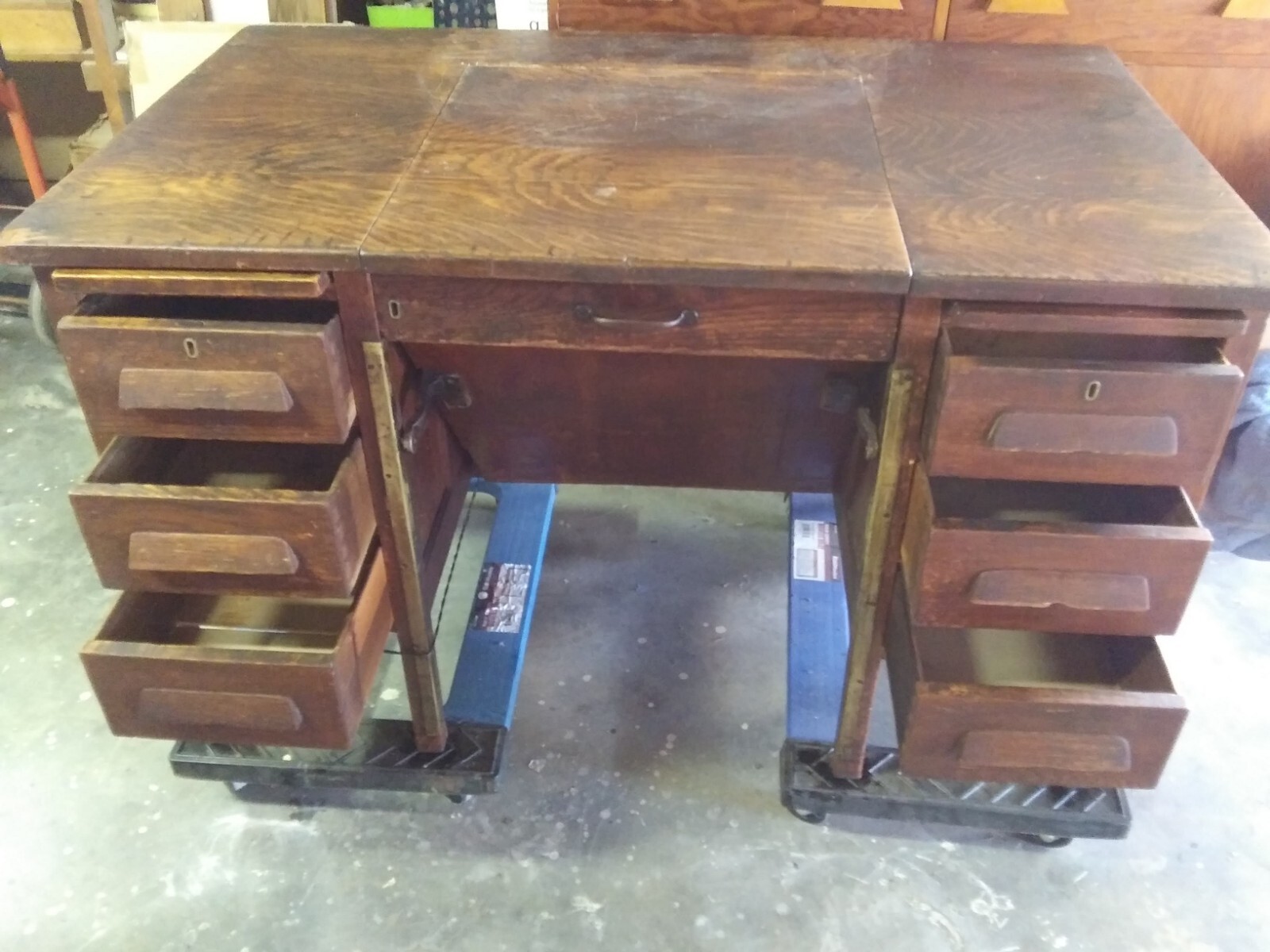 Antique Original Solid Wood Typewriter Desk eBay