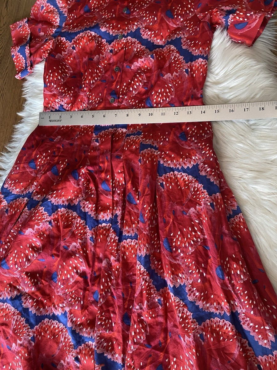 ブルックスブラザーズ ★ Zac Posen マルチカラーのワンピース Brooks Brothers Cotton Dress by Zac Posen Red Poppy Floral