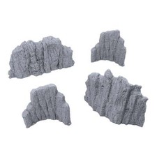 Volcanic Rock Wall Set A, 3D Printed Tabletop RPG Scenery Wargame Terrain 28mm