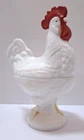 Vintage Westmoreland Milk Glass Rooster Candy Dish 2 PC