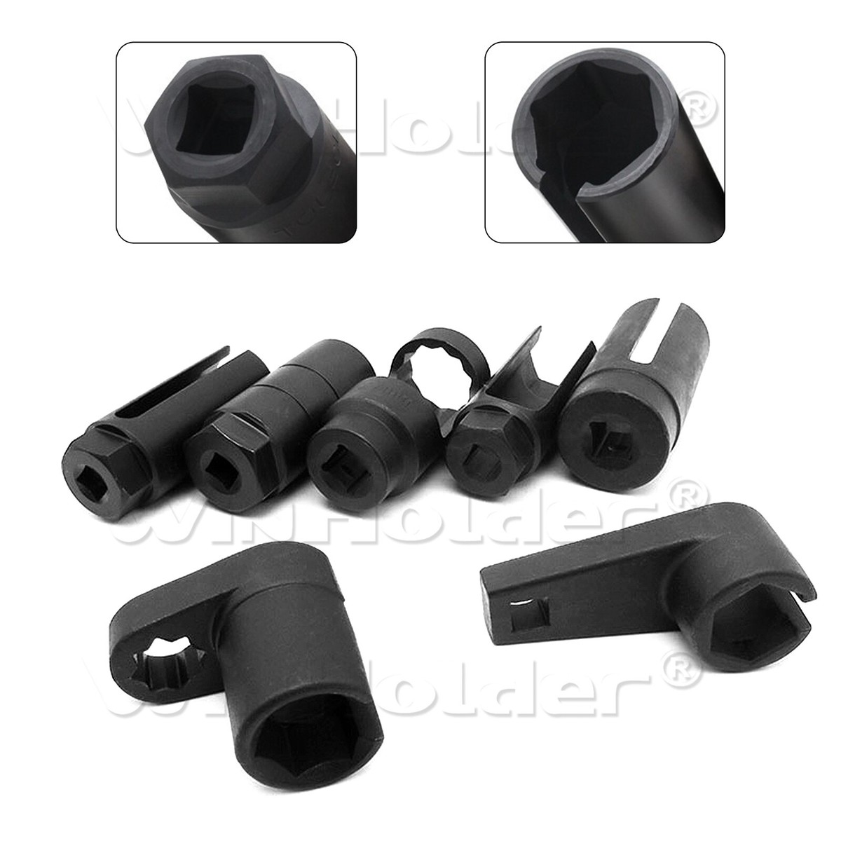 27mm O2 Sensor Socket 7-piece O2 Sensor Removal Tool Kit 22mm 27mm 29mm ABN 7-Piece Oxygen ...