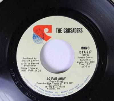 Soul Promo 45 The Crusaders - So Far Away / So Far Away On Chisa