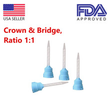 Dental Defend Type HP Crown  Bridge 50 x Mixing Tips 1:1 Blue/White