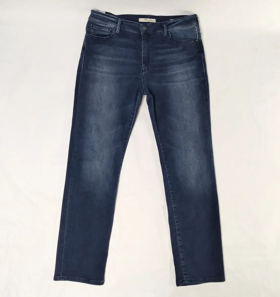 Mavi Women's KENDRA Jeans Size 32 X 30 Stretch High Rise Straight Leg Dark  Blue