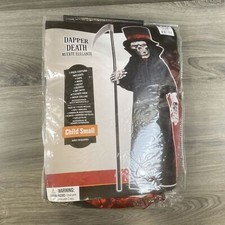 Dapper Death Grimm Reaper Skeleton Halloween Costume Dress Up Child Small New