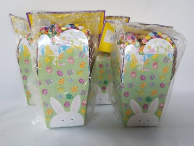 5 Easter Mini Party Containers 4 Packs 20 Total 3'' Tall Goody Boxes Paper