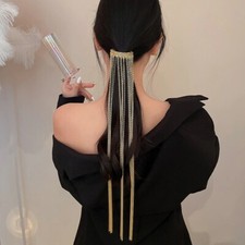 Fashion Golden Metal Hairpins for Women Bijoux Long Tassel Hairwear Accessories