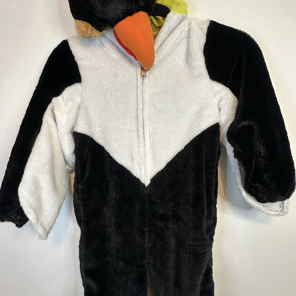 Disfraz de pingüino emperador Halloween para niños 3T 4T niños felpa de una pieza Foto 3 de 4