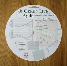 Cartridge Alignment Protractor for Origin Live Agile 9.5" Turntable Tonearms