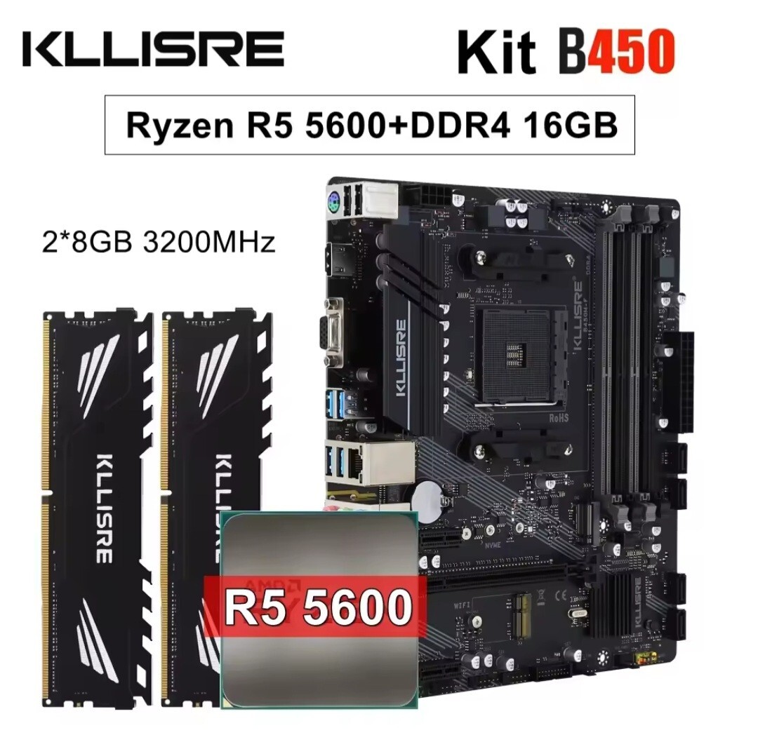 Ryzen 5600 B450 GAMING Motherboard 16GB Ram Bundle UK