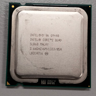 Intel Core 2 Quad Q9400 Yorkfield 32-bit LGA 775 2.66 GHz 4 core 95W CPU SLB6B