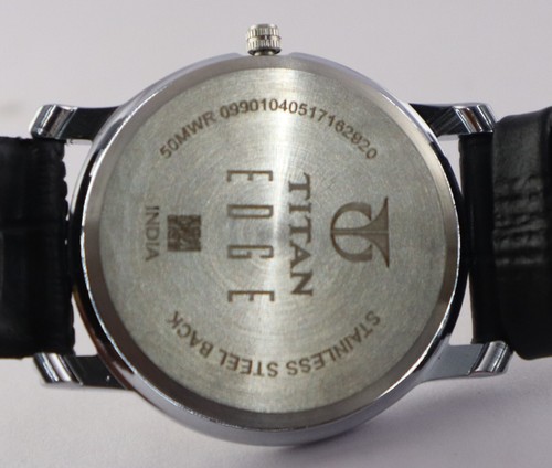 Beautiful Titan Edge Quartz Silver Dial Working Men Wristwatch ''Stay Punctual'' - Picture 7 of 7