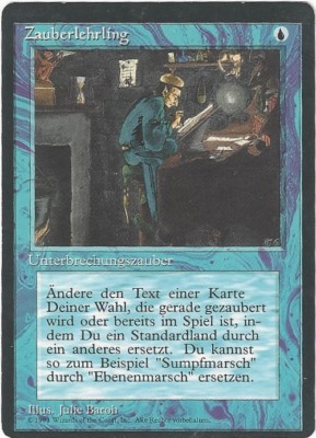 TCG MtG 195 FBB German Limited 3rd Sorcererer's Apprentice / Magical Hack