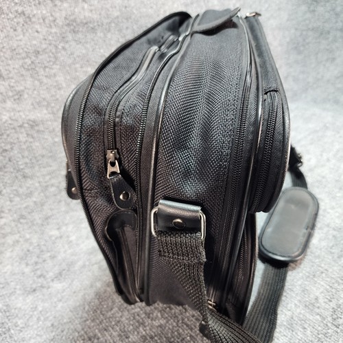 SAMSONITE Silhouette 4 Expandable Black Messenger/Carry On Bag 17"x11" - Picture 6 of 9