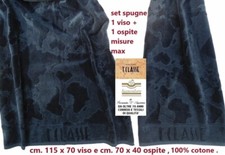 Set spugne 1^CLASSE , 1 viso CM. 115 X 70 + 1 ospite CM. 70 X 40  misure max