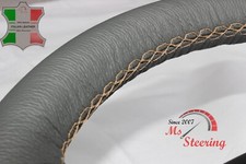 FÜR LINCOLN NAVIGATOR 98-06 GRAU LEDERLENKRADBEZUG, GESCHLOSSENE KANTEN, BEI