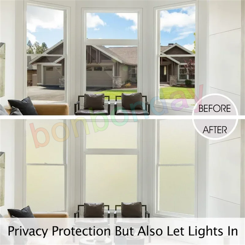 2~5M Privacy White Frosted Window Film Frost Etched Glass Static Plastic Vinyl - Picture 4 of 21