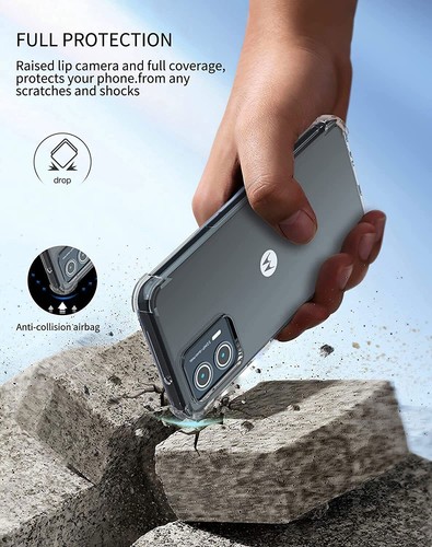 Case, Clear Silicone Shockproof Gel Phone Cover For Motorola Moto EDGE 40 NEO - Picture 3 of 13