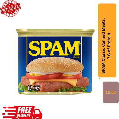 SPAM Classic Canned Meat 12 oz, High Protein   Free Shipping