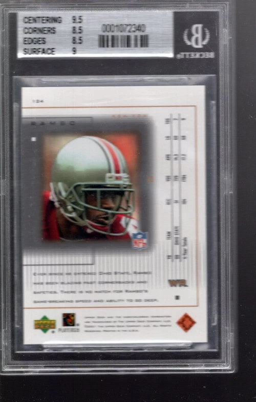 2001 Upper Deck Pros and Prospects #124 Ken-Yon Rambo RC /1000 - BGS NmMt+ (8.5) - Image 2 of 2
