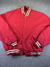 Vintage Birdie Jackets Richard A Leslie Red Varsity Bomber Jacket Large USA Golf
