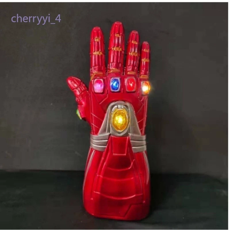 Avengers Iron Man Thanos Costume Gauntlet Universal Glove Removable LED Gemstone - Image 2 of 4
