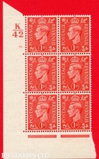 SG. 486. Q5. 1d Pale scarlet. An UNMOUNTED MINT, Control K42 cylinder 7 B63831