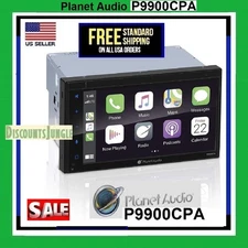 Planet Audio P9900CPA Car WIRELESS Apple CarPlay Android 2-Din 6.75'' Bluetooth