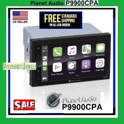 Planet Audio P9900CPA Car WIRELESS Apple CarPlay Android 2-Din 6.75'' Bluetooth