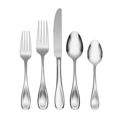 Oneida H003020A Voss 20 Piece Everyday Flatware Set, 3.35 LB, Metallic 
