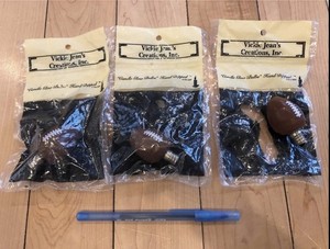 (3) Vickie Jean’s Creations Candle Glow Handmade Football Silicone Light Bulbs
