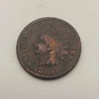1884 Indian Head Cent Good- Very Good Average Circulated Condition Copper Penny