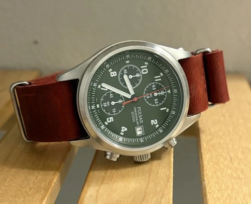 Pulsar (Seiko) Vintage Gen 1 RAF Quartz Chronograph Civilian 39mm V657 X063 1996