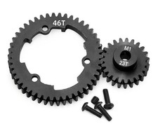 Steel Spur Pinion Gear Set 46T 23T MOD1 for E-Revo 2.0, Maxx X-Maxx