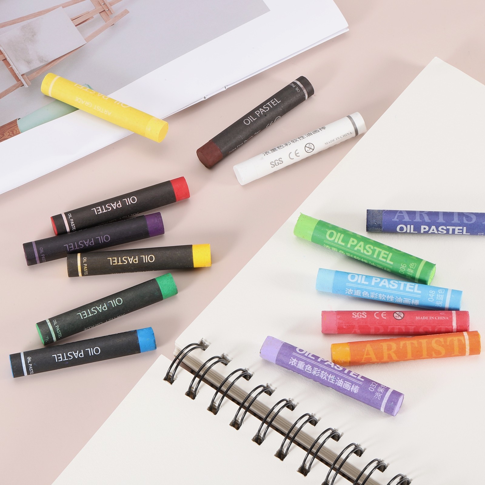 Soft Oil Pastels, Oil Pastel Crayons Blendable(Yellow, Pack of 36)