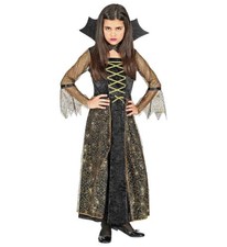 Widmann Spiderella (Dress, Collar) (140 cm / 8-10 Years) Black