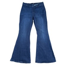 Judy Blue Pull On Super Flare Jeans Dark Wash Plus Size 18W Boho Festival