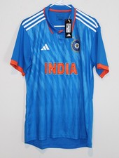 Adidas India Cricket Jersey Shirt Mens Large Blue Aeroready Tiger Stripe NWT