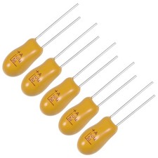 5Pcs 10uF Tantalum Capacitor 50V 2Pin Yellow Radial Dipped Tantalum Bead