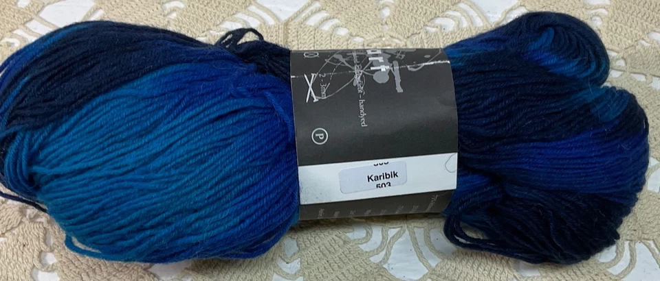 ZitronTrekking Hand Art Sock Yarn Unit of 1 Superwash 459 Yds  Blues/Black - Image 4 of 4