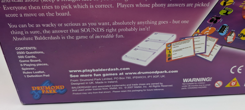 Drumond Park Absolute Balderdash 20th Anniversary Edition Missing rules page - Picture 4 of 7
