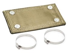 Titanium Pipe Shield with Gloves Exhaust Heat Shield, Two-Layer 4" x 8"