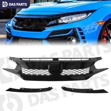 For 2016-2018 Honda Civic Front Grille Type R Style Hood Grill Hatchback Sedan