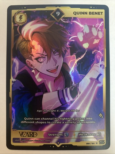 Vcard TCG Quinn Benet 9 Holo 089/190 Unlimited Foil