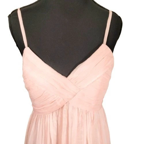Pink Blush Baby Pink Chiffon Maxi Maternity Dress S Cottagecore Coquette Mesh - Image 2 of 4