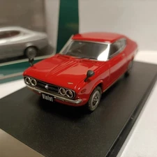 Hi story 1:43 Nissan Violet 1600 SSS 1973 red two door sedan model