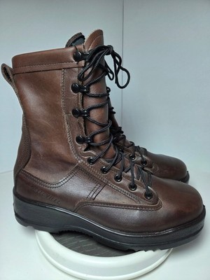 Belleville 330 ST Work Boots Womens 7.5R Brown Leather Steel Toe Vibram USA Made
