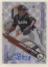 2018 Bowman High Tek Prospects Purple Rainbow Diffractor Jorge Guzman Auto 0a17