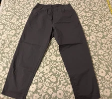 Uniqlo Men Dark Gray Pull-on Cotton Easy Relaxed Pants Fit sz M (30-33) JAPAN