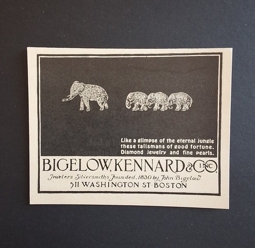 Antique Art Deco Jewelry - Bigelow Kennard & Co. - Boston MA - 1929 AD Elephant - Picture 1 of 1